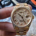 彰化合豐當舖 流當手錶拍賣 原裝 ROLEX 勞力士 118388 滿天星 18K金 鑽圈 鑽腳 中排鑽帶 UJ060
